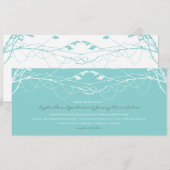 Knoted Love Trees Branch Wedding Invitation Card Kaart (Voorkant / Achterkant)