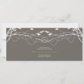 Knoted Love Trees Branch Wedding Invitation Card Kaart (Achterkant)