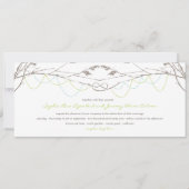 Knoted Love Trees Branch Wedding Invitation Card Kaart (Voorkant)