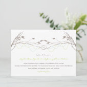 Knoted Love Trees Branch Wedding Invitation Card Kaart (Staand voorkant)