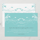 Knoted Love Trees Branch Wedding Invitation Card Kaart (Voorkant / Achterkant)