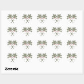 Knoted Palm Trees Red Love Tropical Beach Wedding Hart Sticker (Vel)