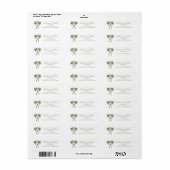 Knoted Palm Trees Tropical Beach Wedding Address Etiket (Full Sheet)