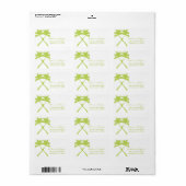 Knoted Palm Trees Tropical Beach Wedding Address Etiket (Full Sheet)