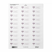 Knoted Palm Trees Tropical Beach Wedding Address Etiket (Full Sheet)