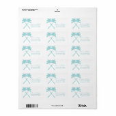 Knoted Palm Trees Tropical Beach Wedding Address Etiket (Full Sheet)