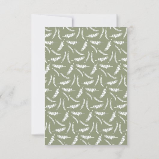 Knoted Palm Trees Tropical Classic Wedding RSVP Kaart (Achterkant)