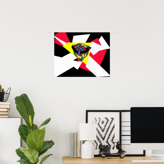 "Knoted World" - Fine Art Print Black (Thuiskantoor)