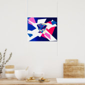 "Knoted World" Fine Art print blauw (Keuken)