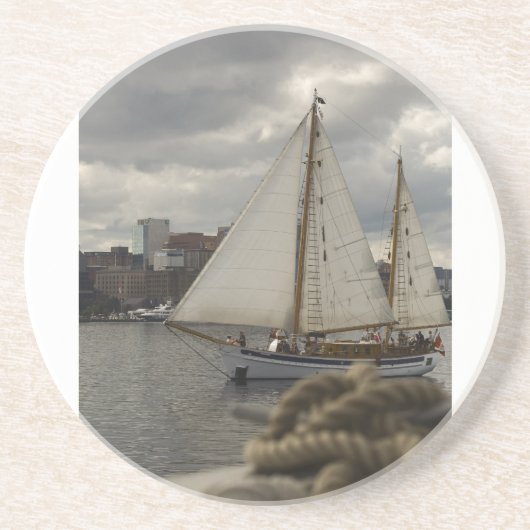 Knotisch zeilen zandsteen onderzetter (Voorkant)