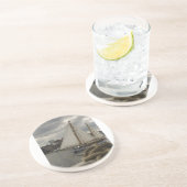 Knotisch zeilen zandsteen onderzetter (Zijkant)