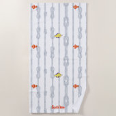 Knots and little fishes. Customisable Strandlaken (Voorkant)