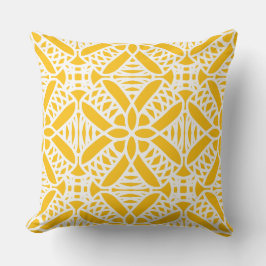 Knots on yellow pattern kussen