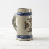 "Knotted Cross Design" Beer Stein Bierpul (Voorkant links)