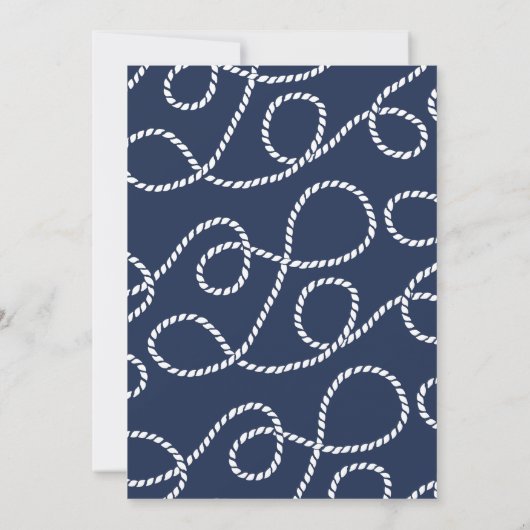 Knotted Heart Save the Date Kaart (Achterkant)