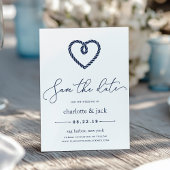 Knotted Heart Save the Date Kaart