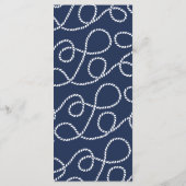 Knotted Hearts Bruiloft Menu Kaart (Achterkant)