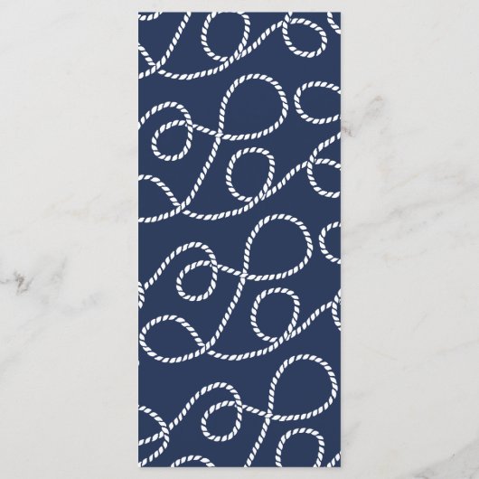 Knotted Hearts Bruiloft Menu Kaart (Achterkant)