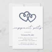 Knotted Hearts Engagement Party Uitnodiging (Voorkant)