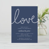 Knotted Love Engagement Party Invitation Kaart (Staand voorkant)