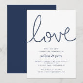 Knotted Love Engagement Party Invitation Kaart (Voorkant / Achterkant)