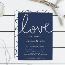 Knotted Love Rehearsal Dinner Invitation Kaart