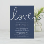 Knotted Love Rehearsal Dinner Invitation Kaart (Staand voorkant)