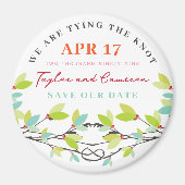 Knotted Love Trees Spring Wedding Save the Date Magneet (Voorkant)