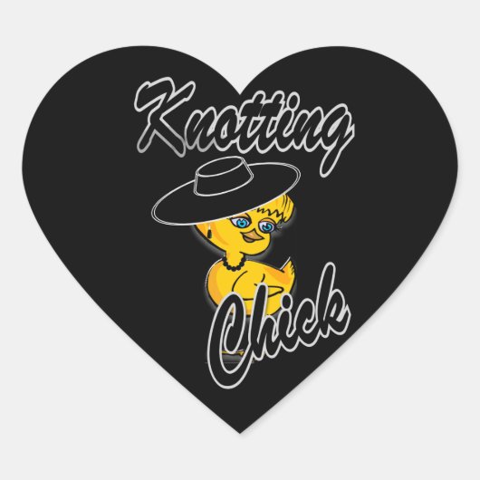 Knotting Chick #4 Hart Sticker (Voorkant)