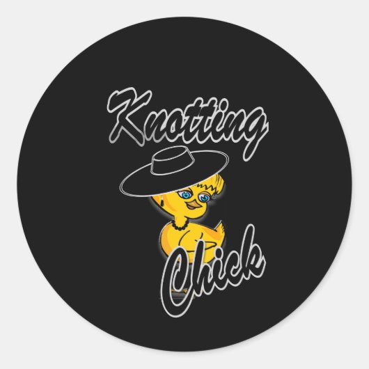Knotting Chick #4 Ronde Sticker (Voorkant)