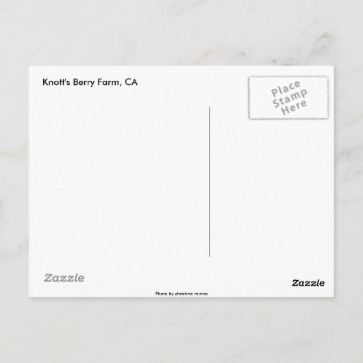 Knott's Berry Boerderij Briefkaart (Achterkant)