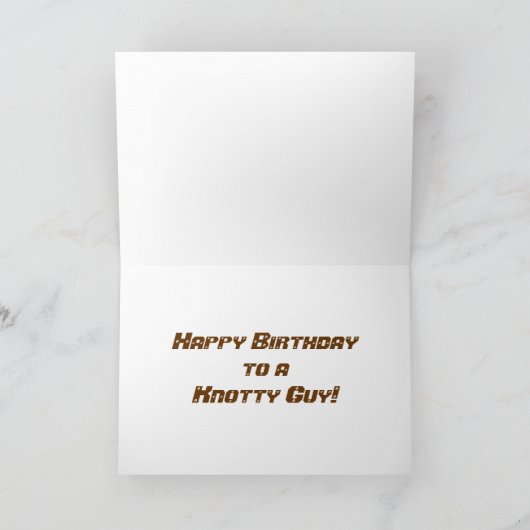 Knotty Birthday Guy Kaart (Binnen)