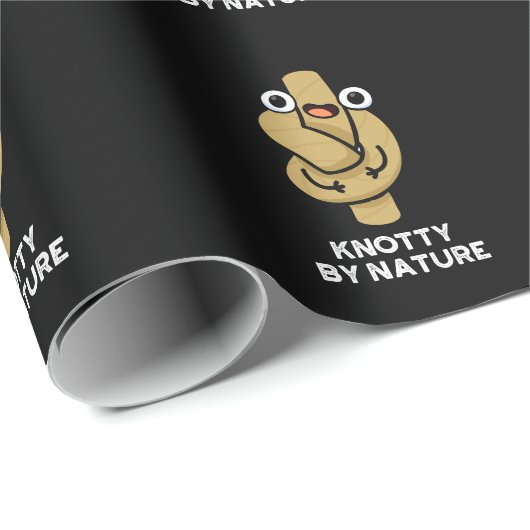 Knotty by Natuur Funny Knot Pun Dark BG Cadeaupapier (Rol Hoek)