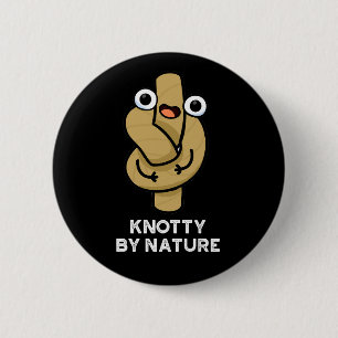 Knotty by Natuur Funny Knot Pun Dark BG Ronde Button 5,7 Cm