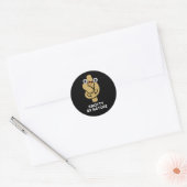 Knotty by Natuur Funny Knot Pun Dark BG Ronde Sticker (Envelop)