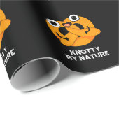 Knotty by Natuur Funny Pretzel Pun Dark BG Cadeaupapier (Rol Hoek)