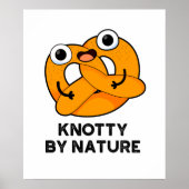Knotty by Natuur Funny Pretzel Pun Poster (Voorkant)