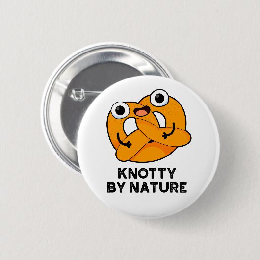 Knotty by Natuur Funny Pretzel Pun Ronde Button 5,7 Cm (Voorkant /achterkant)