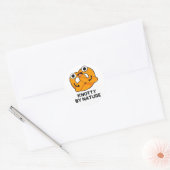 Knotty by Natuur Funny Pretzel Pun Ronde Sticker (Envelop)