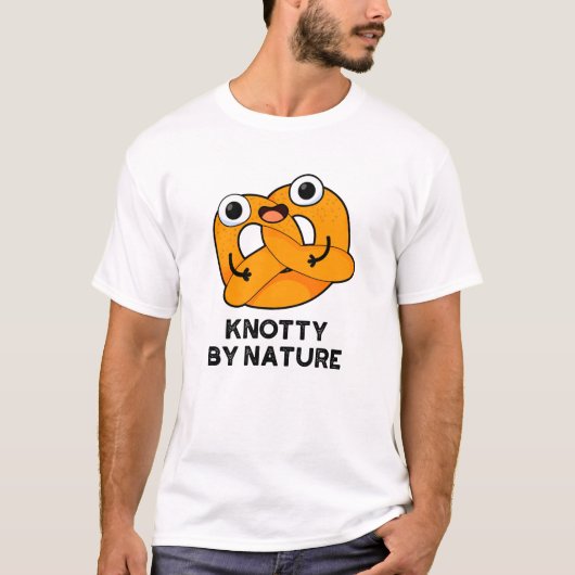 Knotty by Natuur Funny Pretzel Pun T-shirt (Voorkant)