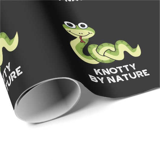 Knotty by Natuur Funny Snake Pun Dark BG Cadeaupapier (Rol Hoek)