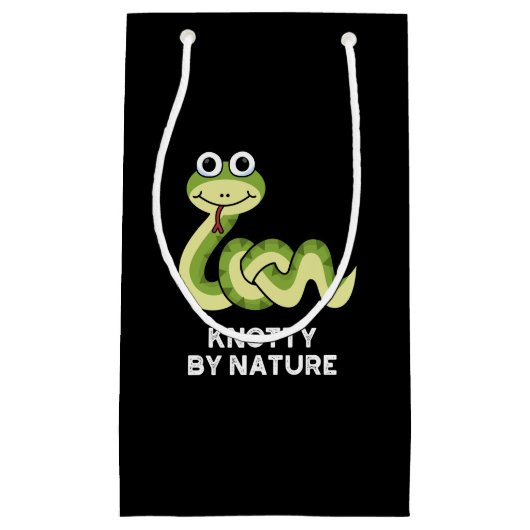 Knotty by Natuur Funny Snake Pun Dark BG Klein Cadeauzakje (Voorkant)