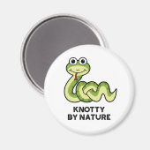 Knotty by Natuur Funny Snake Pun Magneet (Voorkant / Achterkant)