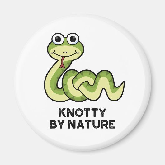 Knotty by Natuur Funny Snake Pun Magneet (Voorkant)