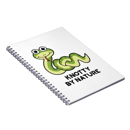 Knotty by Natuur Funny Snake Pun Notitieboek (Rechterzijde)