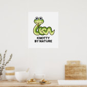 Knotty by Natuur Funny Snake Pun Poster (Keuken)
