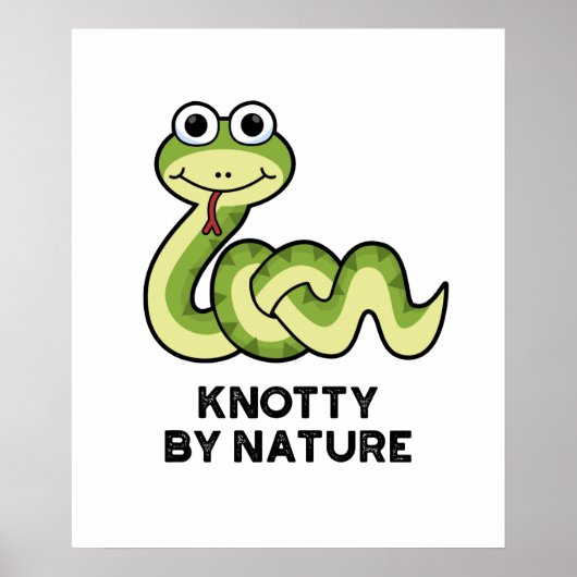 Knotty by Natuur Funny Snake Pun Poster (Voorkant)
