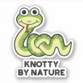Knotty by Natuur Funny Snake Pun Sticker (Voorkant)