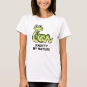 Knotty by Natuur Funny Snake Pun T-shirt (Voorkant)