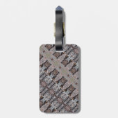 Knotty Cement Ikat Bagagelabel (Achterkant verticaal)